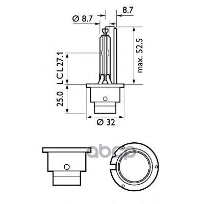 фото Лампа ксеноновая philips d2s 4600k vision, 1шт, 85122vic1