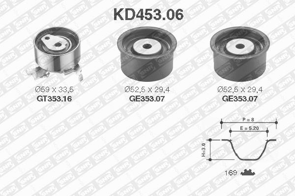 фото Комплект ремня грм snr kd453.06 ntn-snr