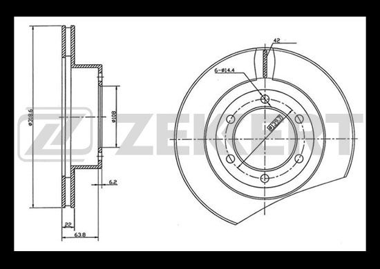 фото Тормозной диск zekkert bs-5489