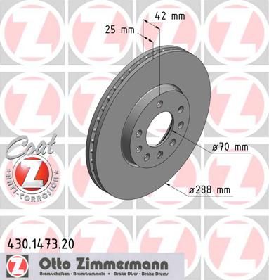 

Тормозной диск ZIMMERMANN 430.1473.20