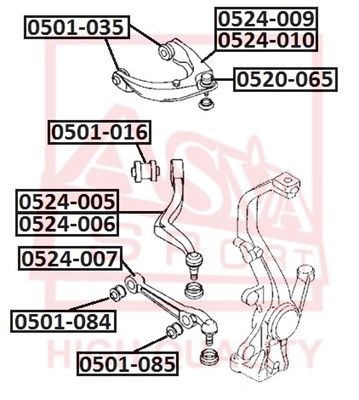 фото Рычаг подвески asva 0524-005