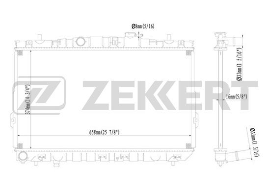 

Радиатор охлаждения двигателя ZEKKERT MK-1153