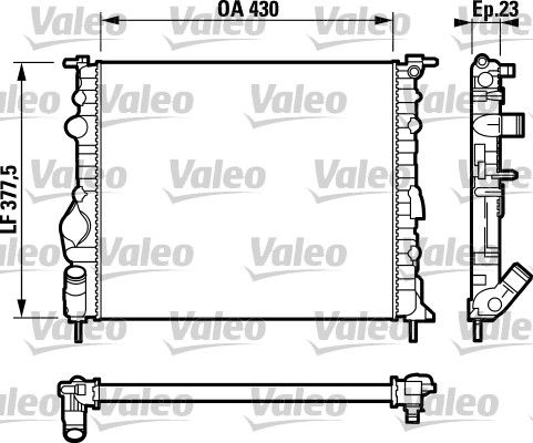 

Радиатор охлаждения двигателя VALEO 732389