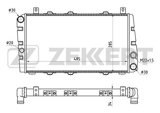 

Радиатор охлаждения двигателя ZEKKERT MK-1039