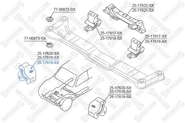 

Опора двигателя Stellox 2517619SX