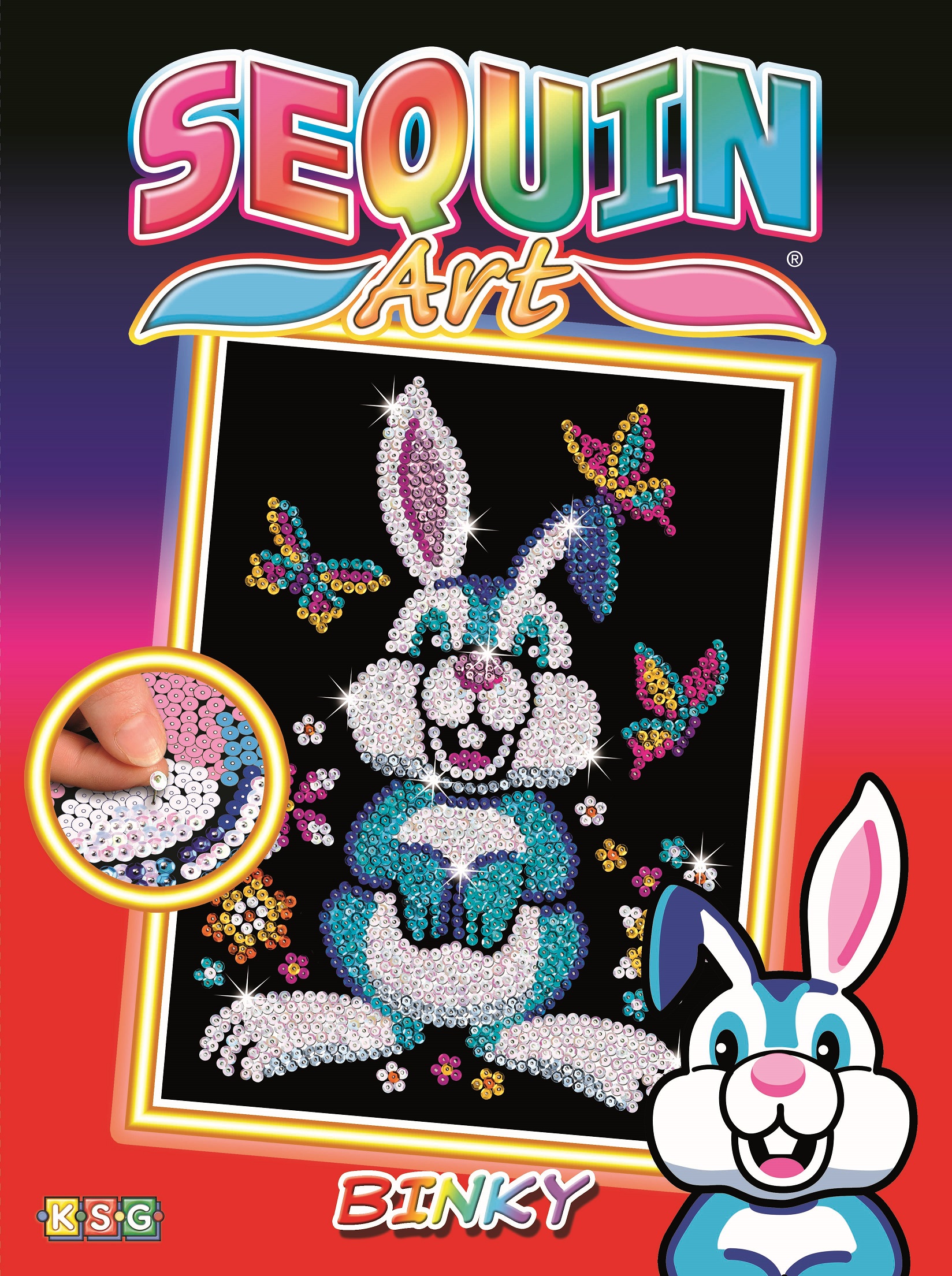 

Мозаика из пайеток KSG Sequin Art Заяц юниор