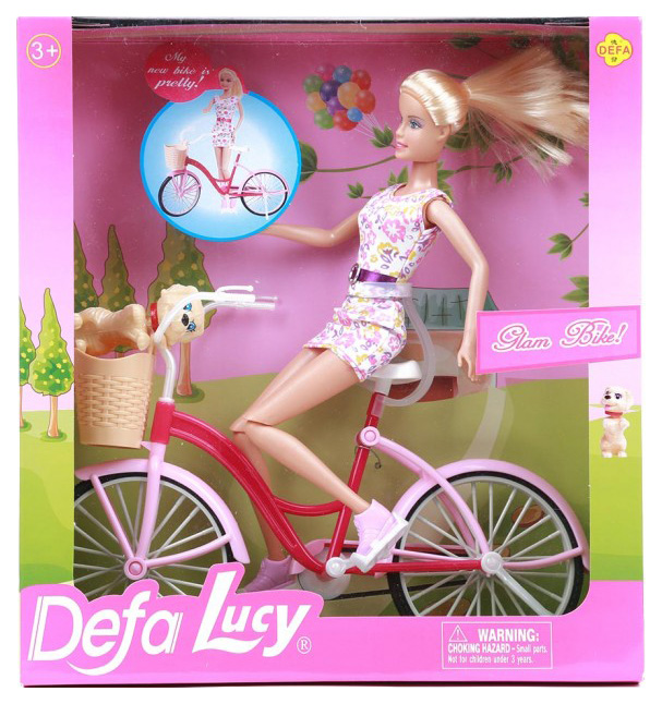 

Кукла Defa Lucy на велосипеде с аксессуарами GL000221040