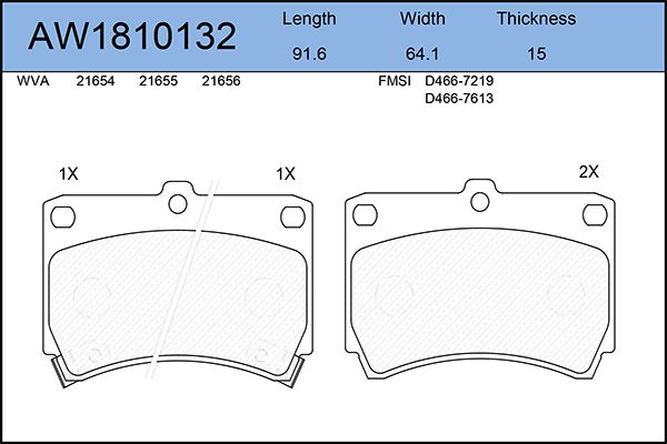 

Тормозные колодки AywiParts дисковые AW1810132
