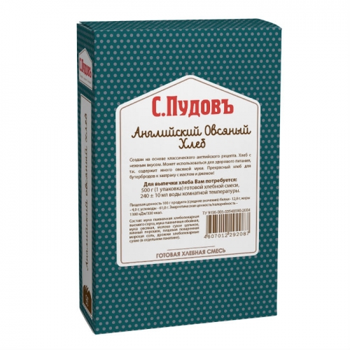 

Хлебная смесь английский овсяный хлеб 500 г