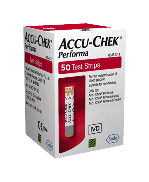 Купить Тест-полоски для глюкометра Accu-Chek Performa 50 шт., Roche, белый