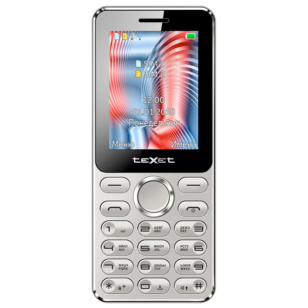 фото Мобильный телефон texet tm-212 silver