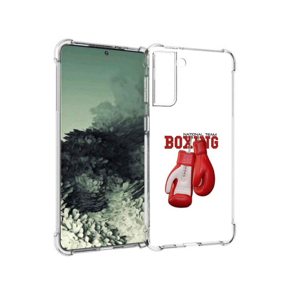

Чехол MyPads Tocco для Samsung Galaxy S21+ боксерские перчатки (PT157355.533.244), Прозрачный, Tocco