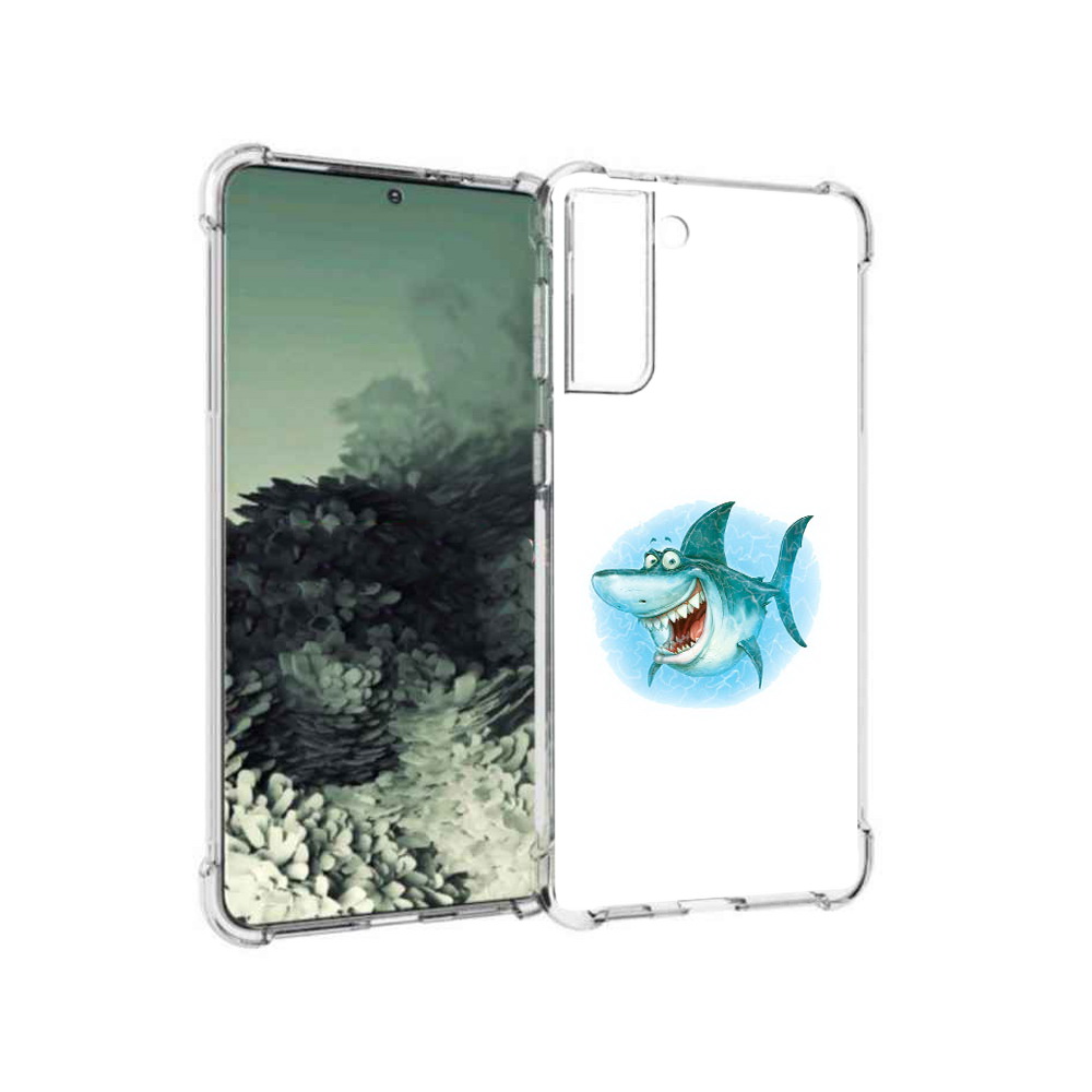 

Чехол MyPads Tocco для Samsung Galaxy S21+ веселая акула (PT157355.533.261), Прозрачный, Tocco