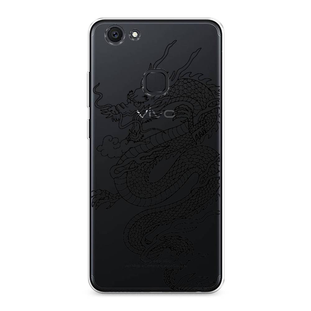

Чехол для Vivo V7 Plus "Большой китайский дракон", Черный;серый, 260750-1