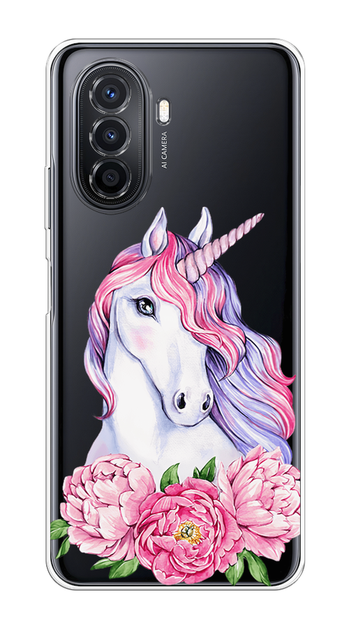 

Чехол на Huawei Nova Y70/Y71 "Единорог с пионами", Розовый;белый;зеленый, 6109150-1