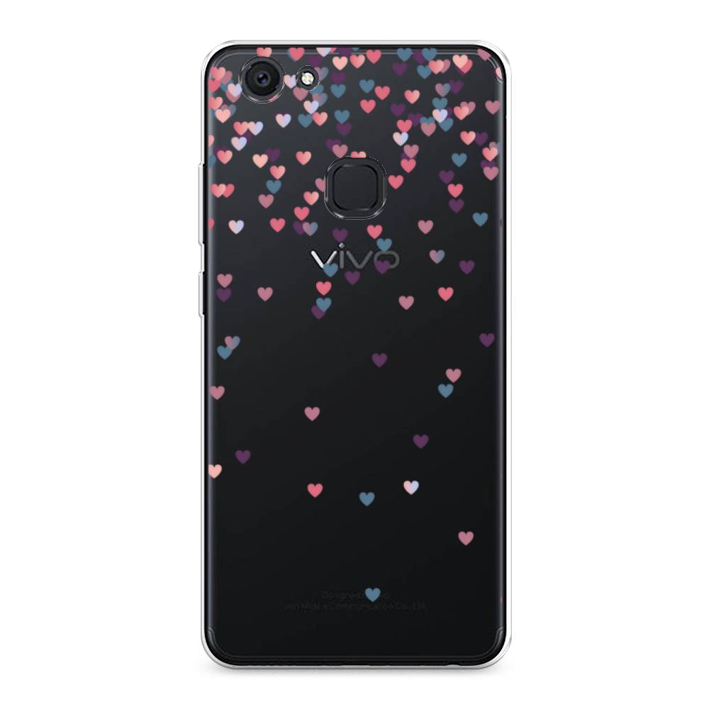 

Чехол для Vivo V7 Plus "Посыпка сердечки", Розовый;фиолетовый, 260750-3