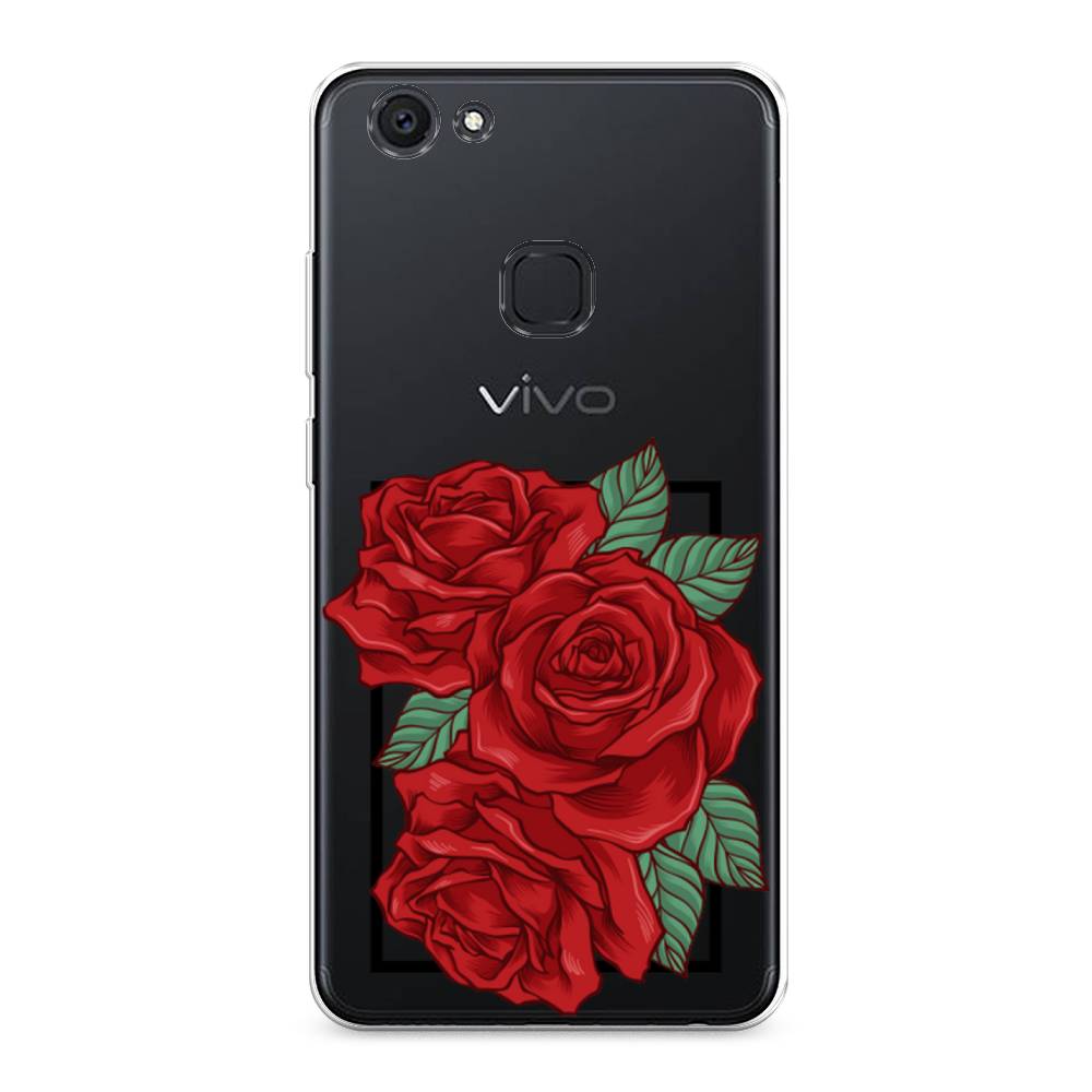 

Чехол для Vivo V7 Plus "Три алые розы", Красный, 260750-2