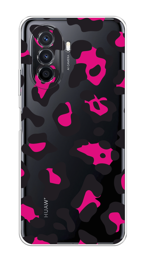 

Чехол на Huawei Nova Y70/Y71 "Pink cow spots", Черный;розовый, 6109150-1