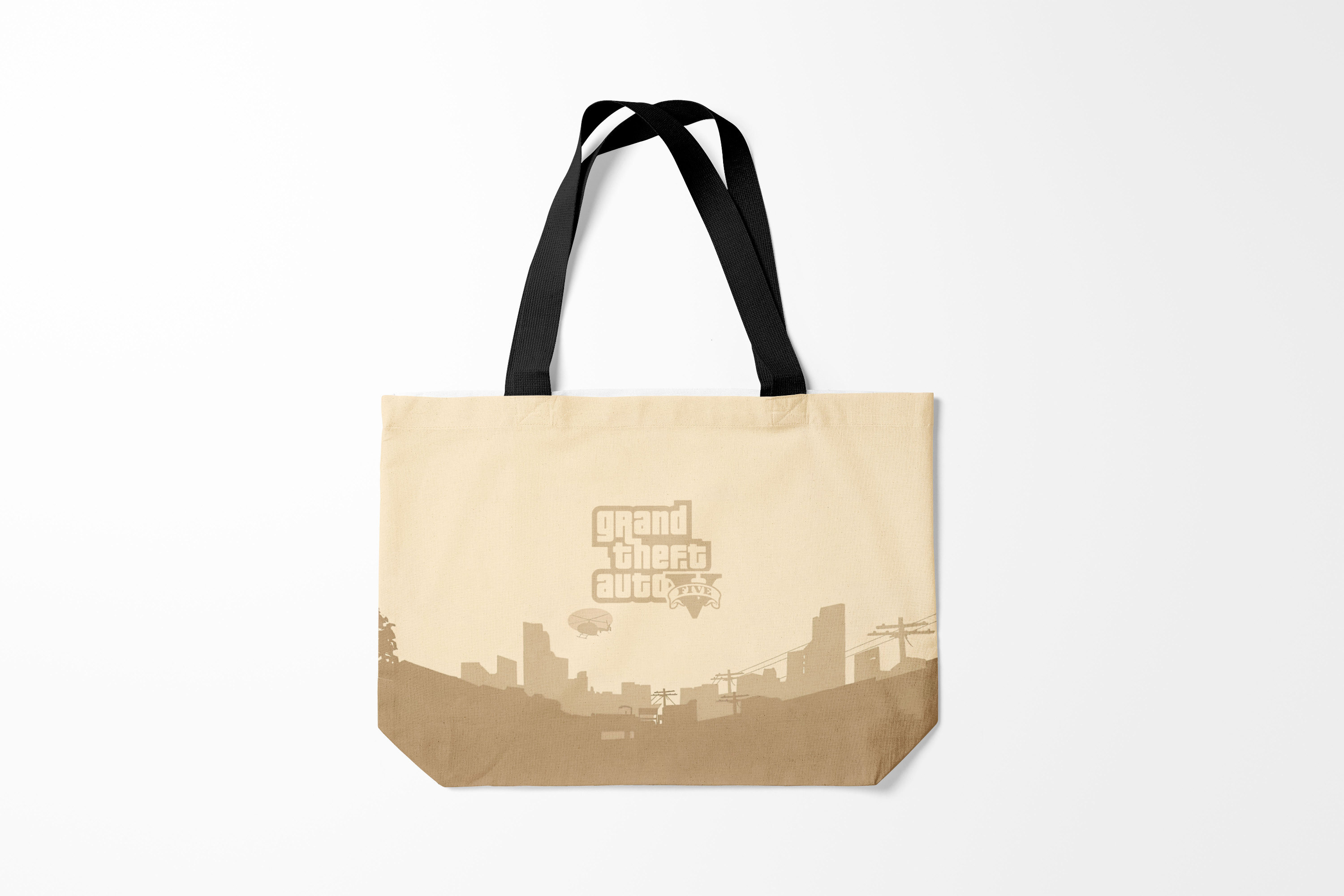 

Сумка шoппер унисекс Burnettie GTA Grand Theft Auto FIVE, бежевый, GTA Grand Theft Auto FIVE