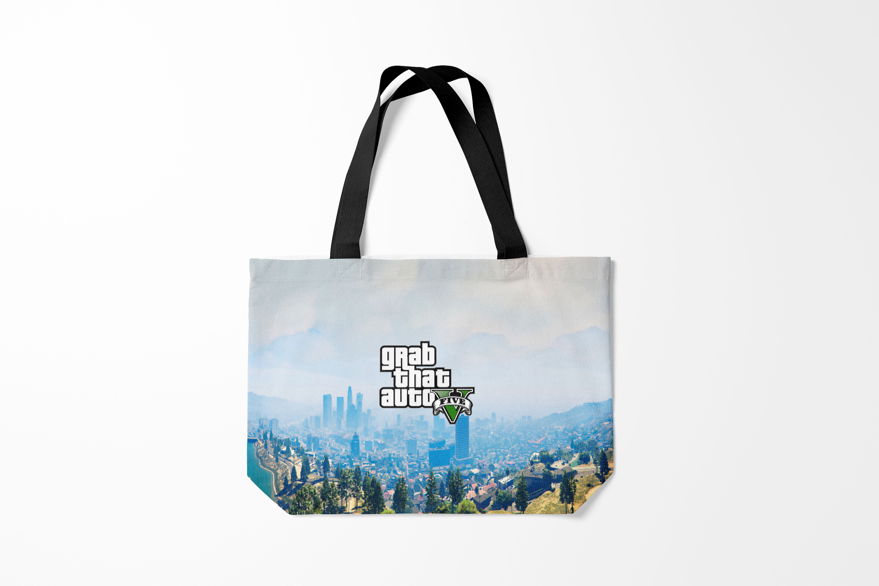 

Сумка шoппер унисекс Burnettie GTA 5, голубой, GTA 5