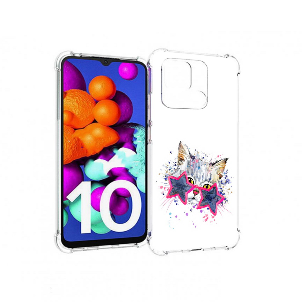 Чехол MyPads Tocco для Xiaomi Redmi 10C звездные очки
