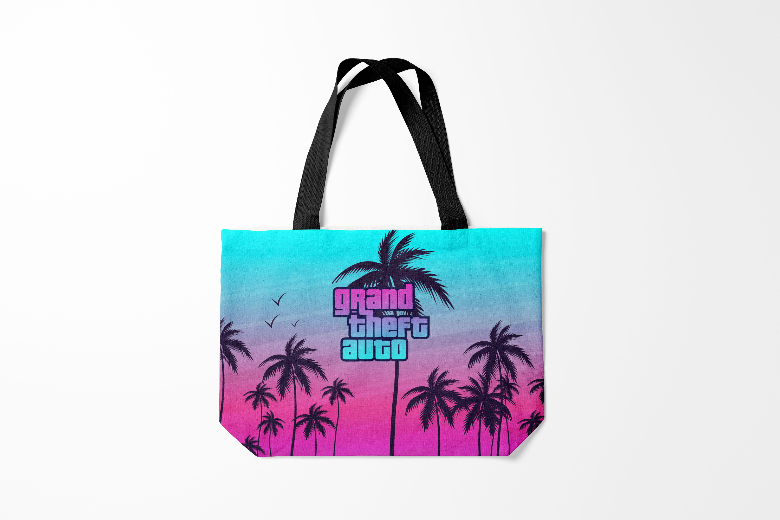 

Сумка шoппер унисекс Burnettie GTA, фиолетовый; бирюзовый, GTA