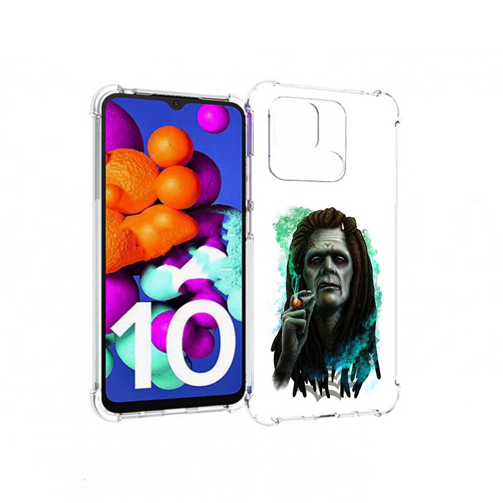 

Чехол MyPads Tocco для Xiaomi Redmi 10C зеленый мужчина с сигаретой, Прозрачный, Tocco