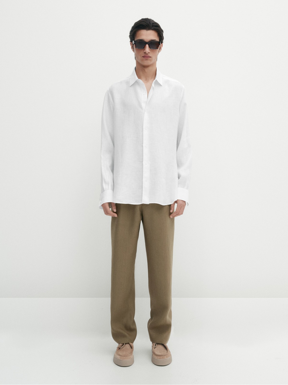 

Рубашка мужская Massimo Dutti 0179/356-I2024 белая S, Белый, 0179/356-I2024