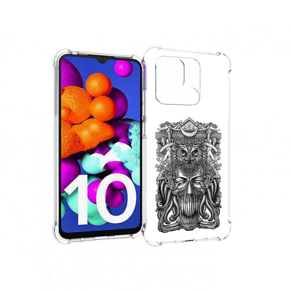 

Чехол MyPads Tocco для Xiaomi Redmi 10C зубастая сова, Прозрачный, Tocco
