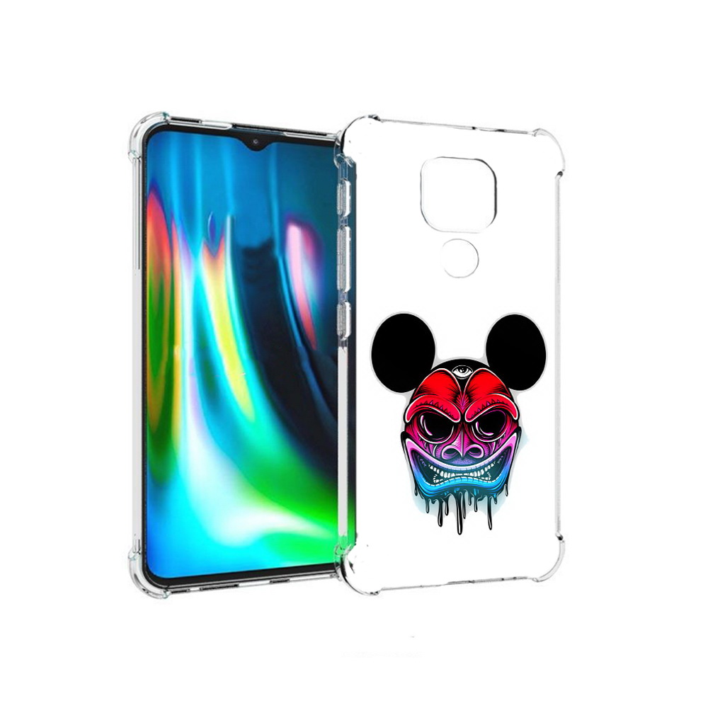 

Чехол MyPads Tocco для Motorola Moto E7 Plus микки в маске (PT155921.339.473), Прозрачный, Tocco