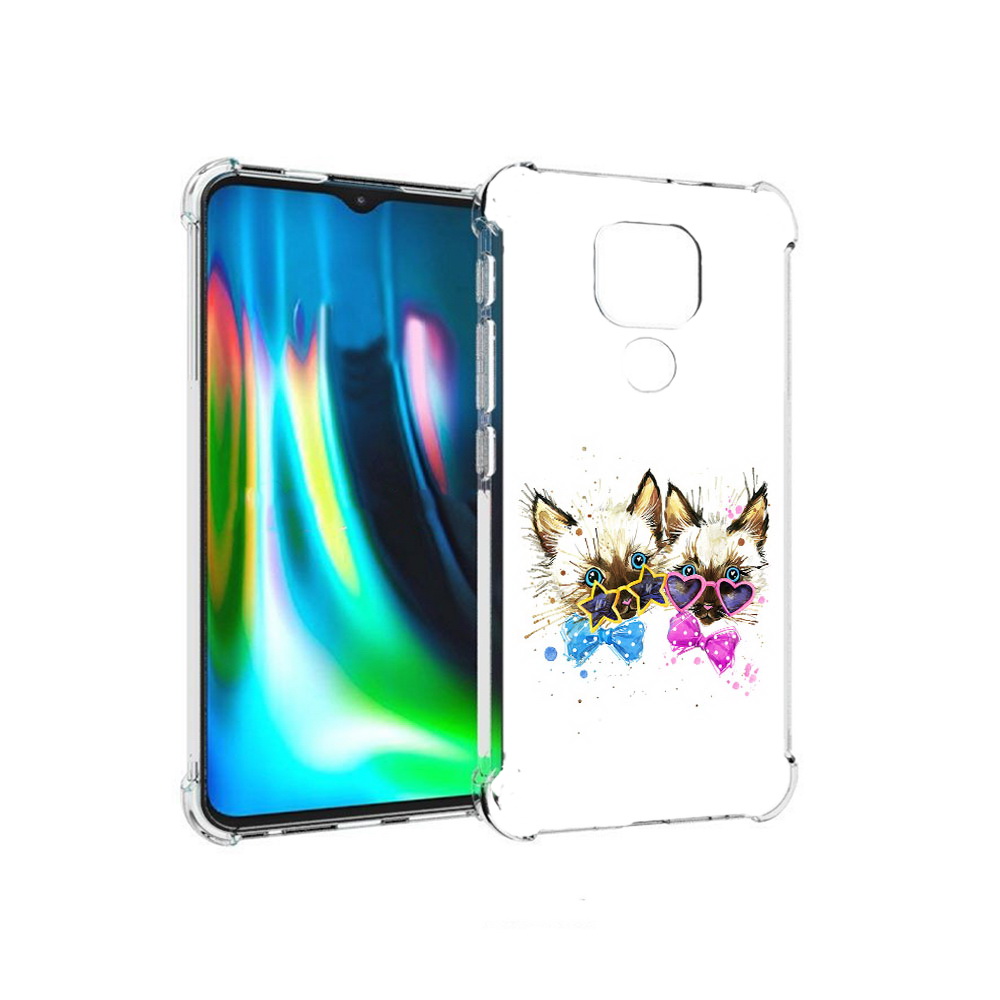 

Чехол MyPads Tocco для Motorola Moto E7 Plus милые котята (PT155921.339.474), Прозрачный, Tocco