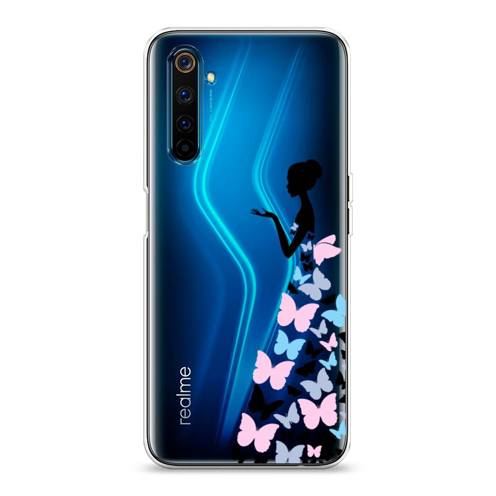 фото Силиконовый чехол "платье из бабочек" на realme 6 pro awog