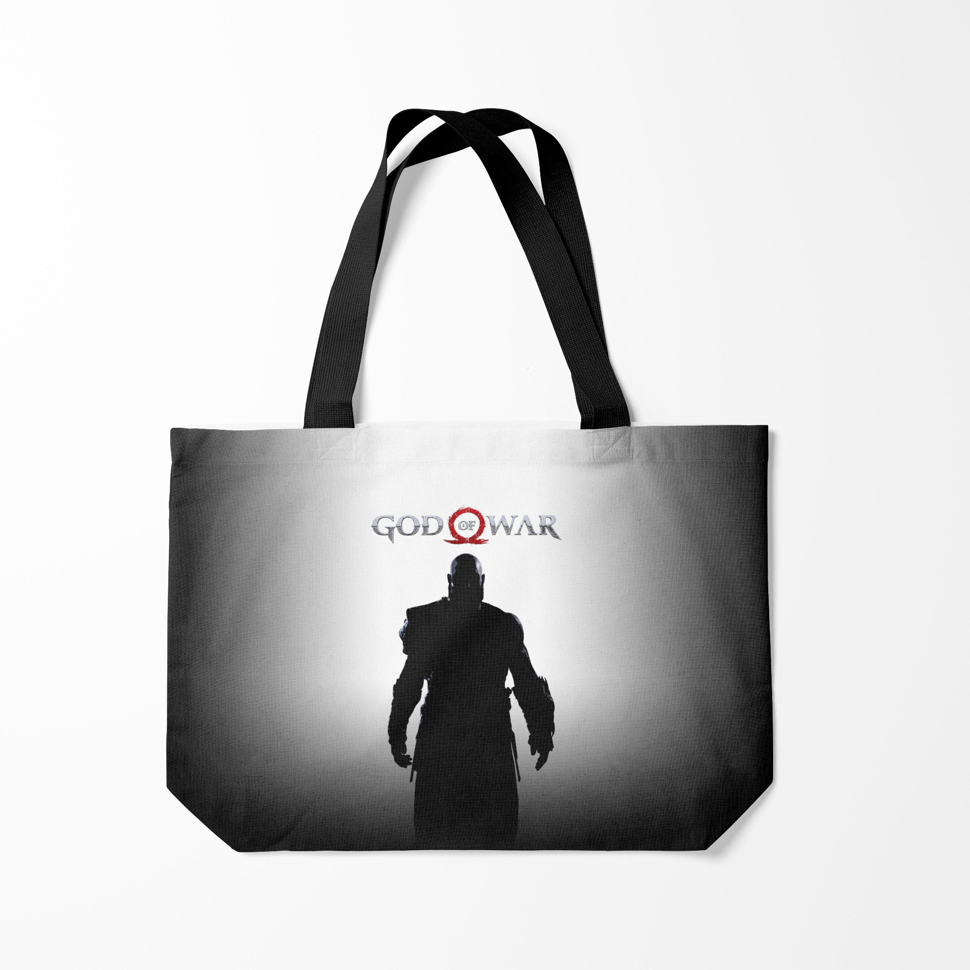 

Сумка шoппер унисекс Burnettie God of War 4 Кратос, серый, God of War 4 Кратос