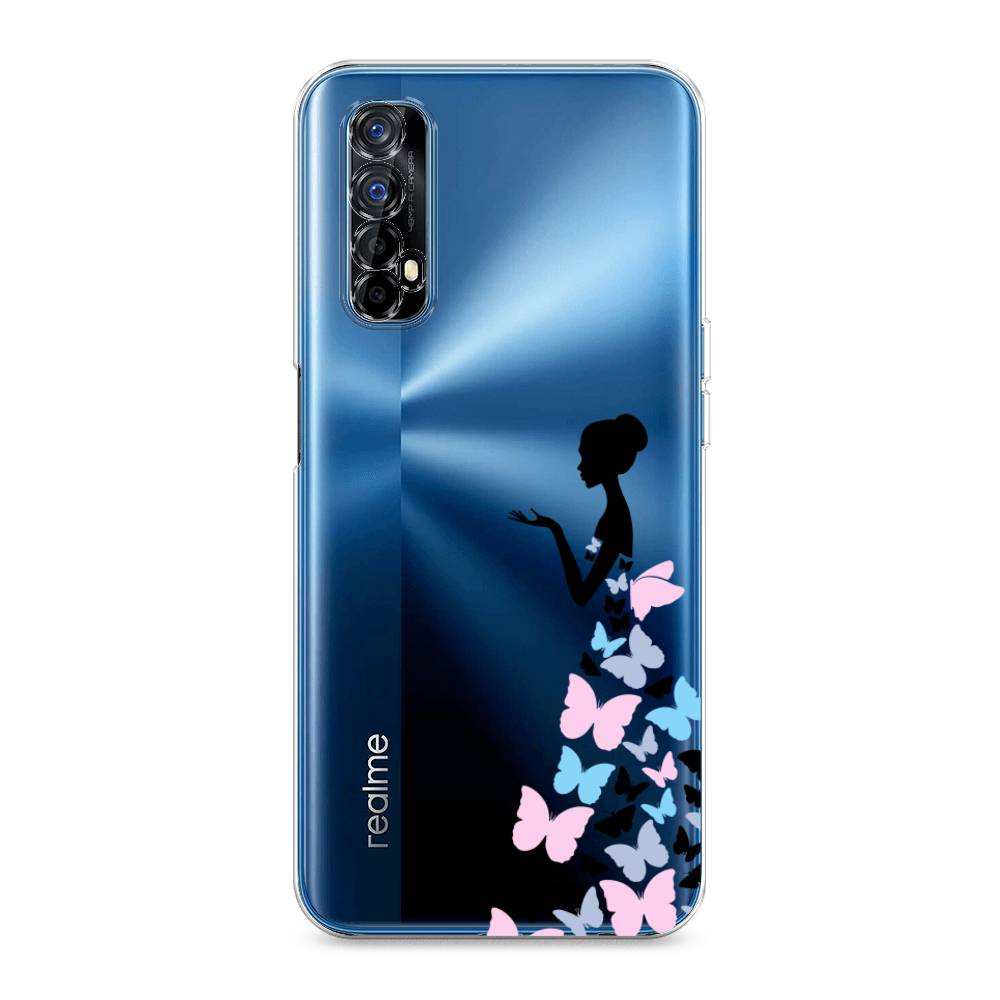 фото Силиконовый чехол "платье из бабочек" на realme 7 awog