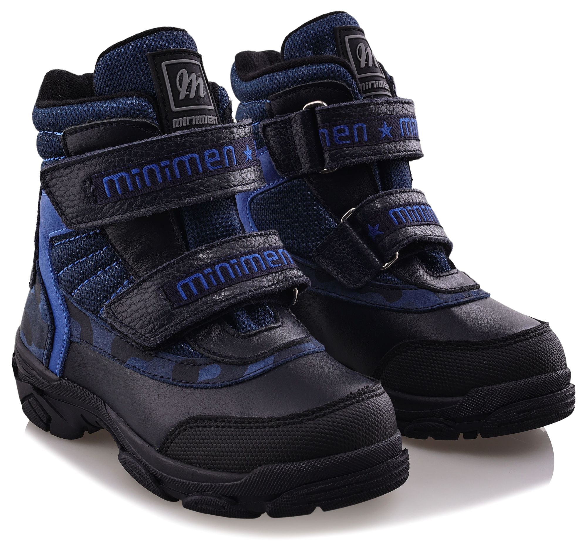 Ботинки Minimen для мальчиков, тёмно-синие, размер 23, 2655-52-23B-02