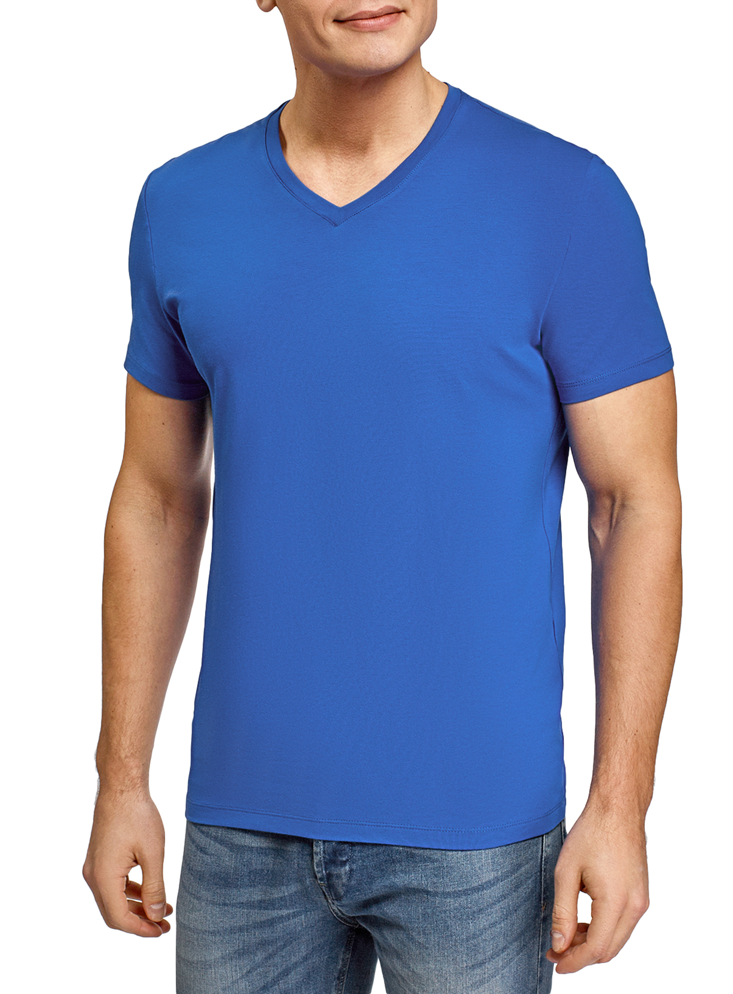 

Футболка мужская oodji 5B612002M синяя 2XL, 5B612002M