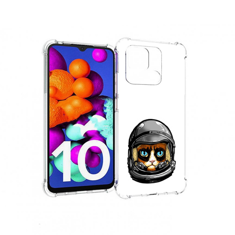 

Чехол MyPads Tocco для Xiaomi Redmi 10C кот космонавт, Прозрачный, Tocco