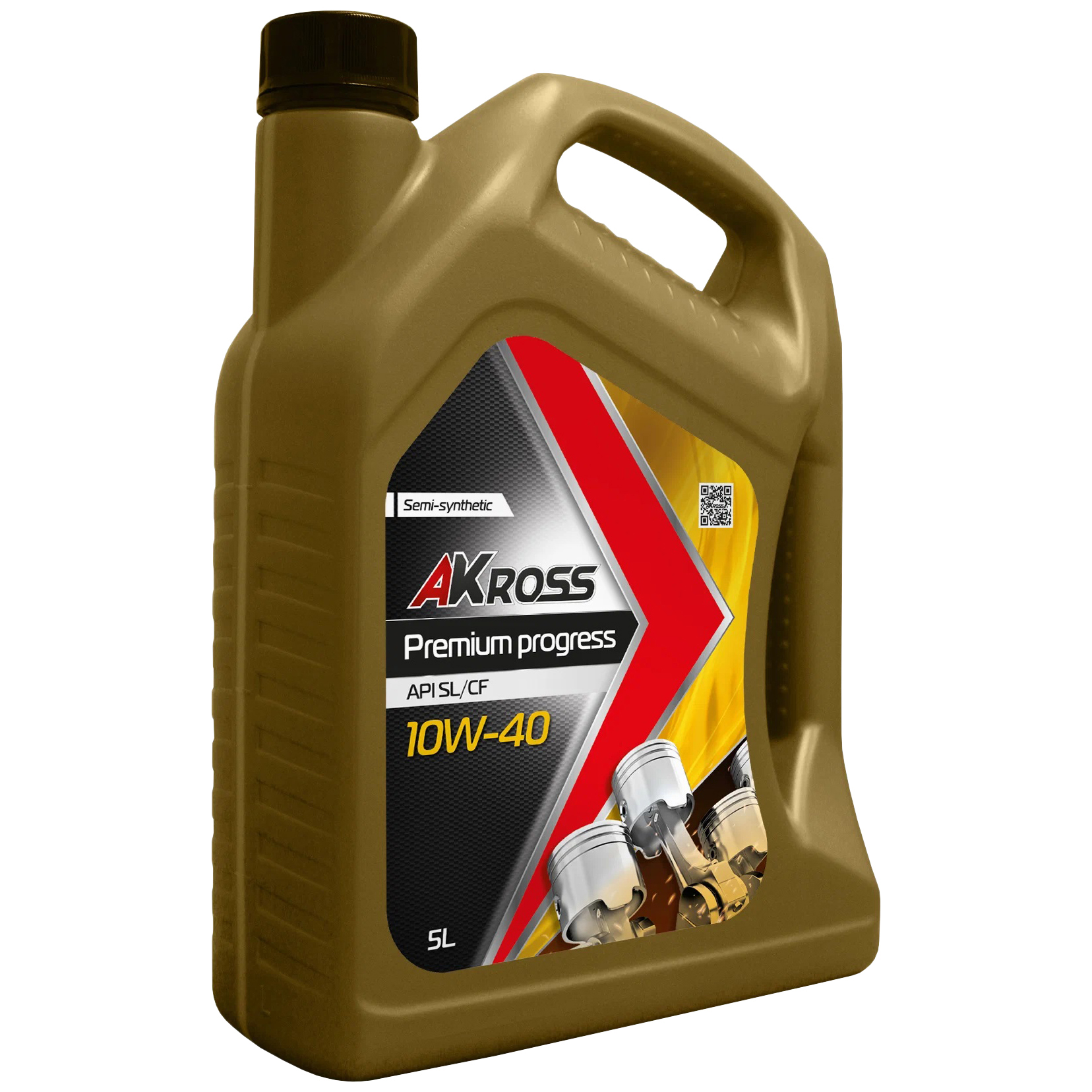 фото Моторное масло akross 10w-40 premium progress sl/cf 5 л (бензин)