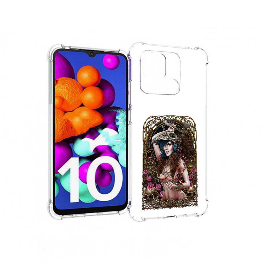 

Чехол MyPads Tocco для Xiaomi Redmi 10C красивая девушка рисунок, Прозрачный, Tocco