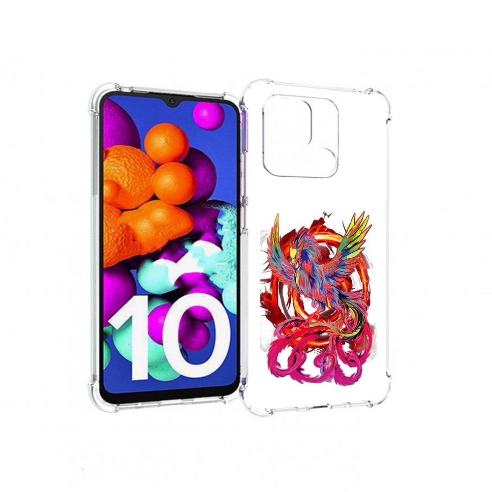 Чехол MyPads Tocco для Xiaomi Redmi 10C красочный феникс