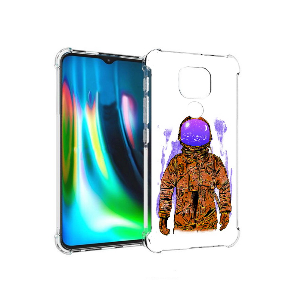 

Чехол MyPads Tocco для Motorola Moto E7 Plus нарисованный мужчина в скафандре, Прозрачный, Tocco