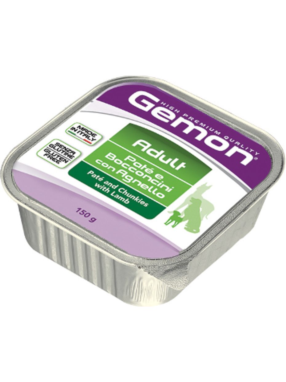 

Консервы для собак Gemon, паштет и кусочки ягненка, 24 шт по 150 г