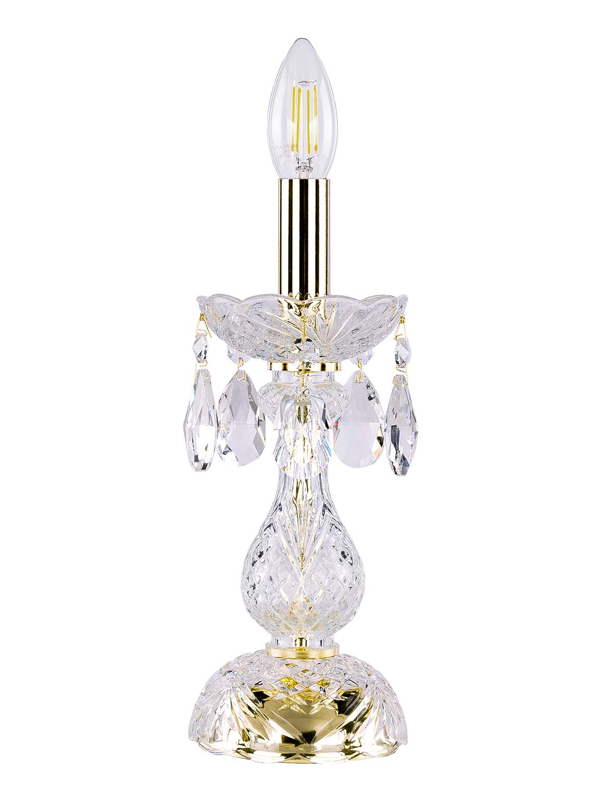 Настольная лампа Bohemia Ivele Crystal 101L/1-27 G хрустальная