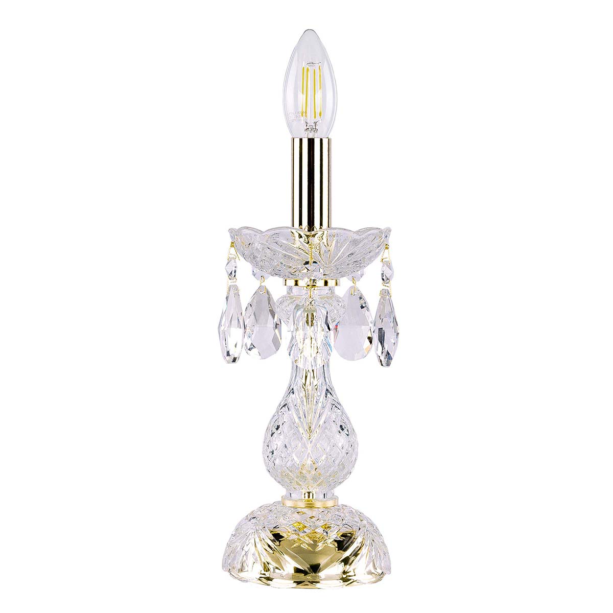 

Настольная лампа Bohemia Ivele Crystal 105L/1-27 G хрустальная, 105L/1-27 G