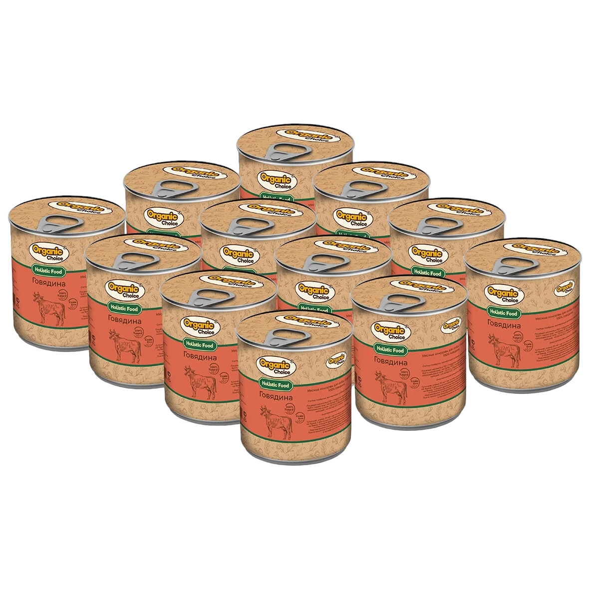 

Консервы для собак Organic Сhoice, говядина, 12 шт по 340 г