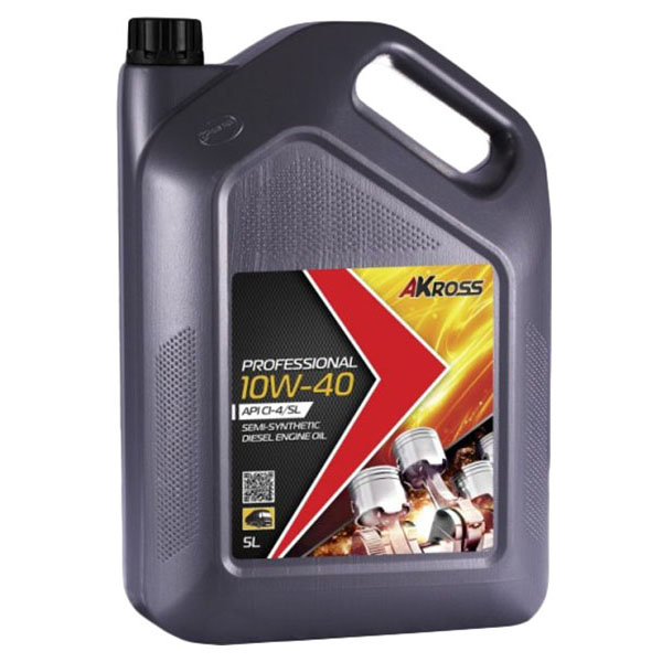 фото Моторное масло akross 10w-40 professional ci-4/sl 5 л (дизель)