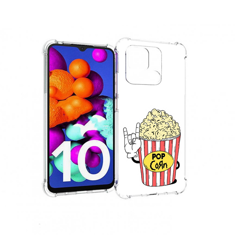 

Чехол MyPads Tocco для Xiaomi Redmi 10C крутой попкорн, Прозрачный, Tocco