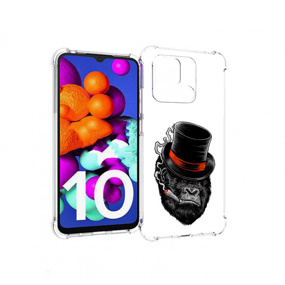 

Чехол MyPads Tocco для Xiaomi Redmi 10C дизайнерская горилла, Прозрачный, Tocco