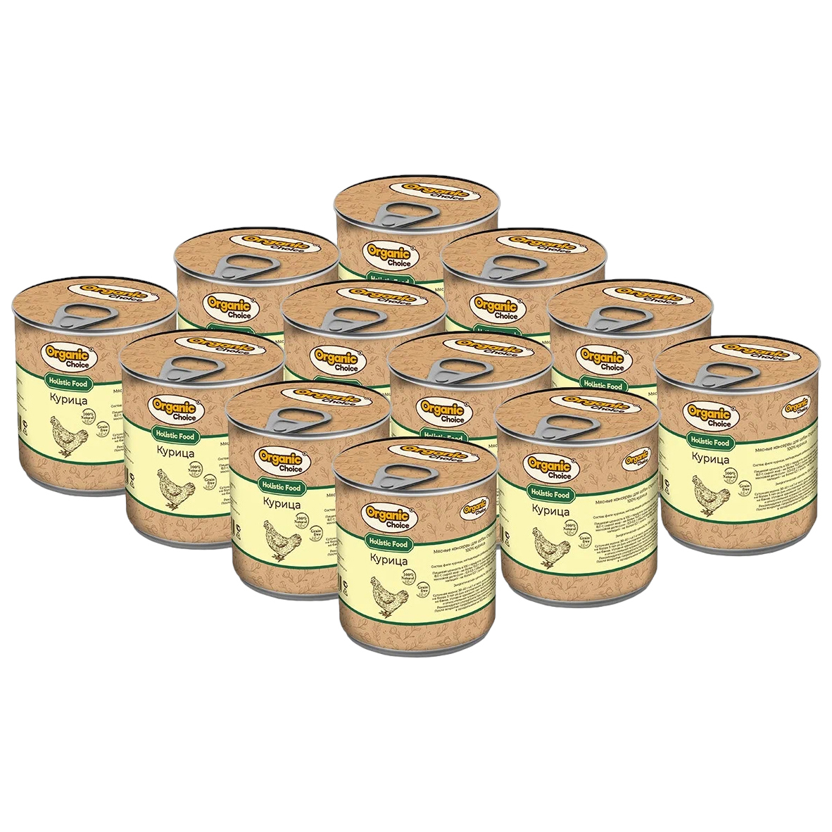 

Консервы для собак Organic Сhoice, курица, 12 шт по 340 г
