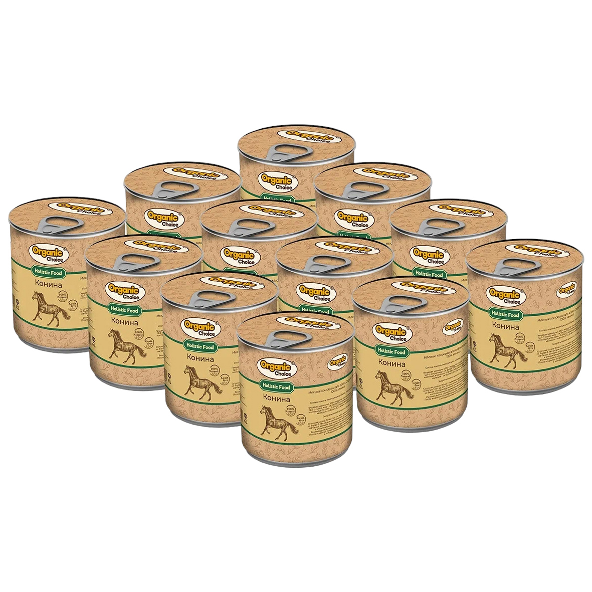 

Консервы для собак Organic Сhoice, конина, 12 шт по 340 г